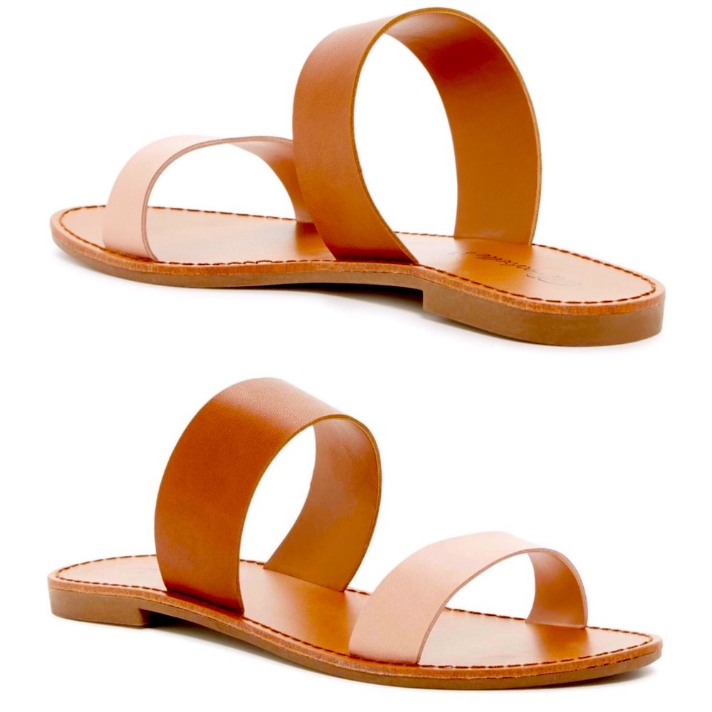 🆕Breckelle’s Kylee Double Strap Slip on Color Block Sandals